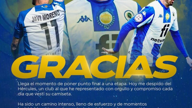 Javi Moreno se despide del Hércules