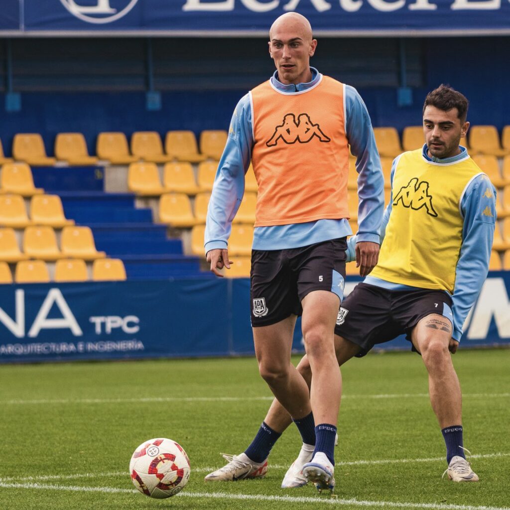 Javier Rentero con el Alcorcón